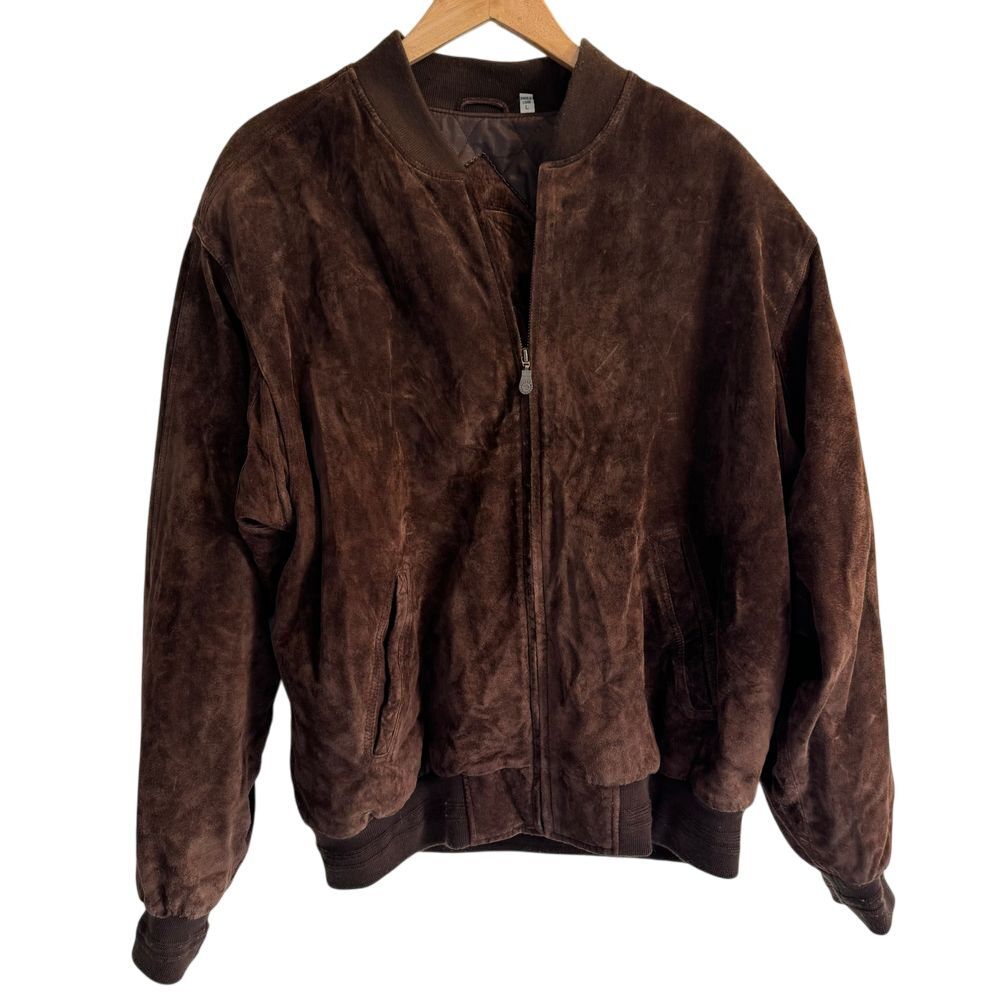 Vintage‎ Roundtree & Yorke Soft Suede Leather Bomber Jacket Men's Size Large